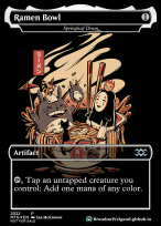 Card Alter of Springleaf Drum (Ramen Bowl from Studio Ghibli)